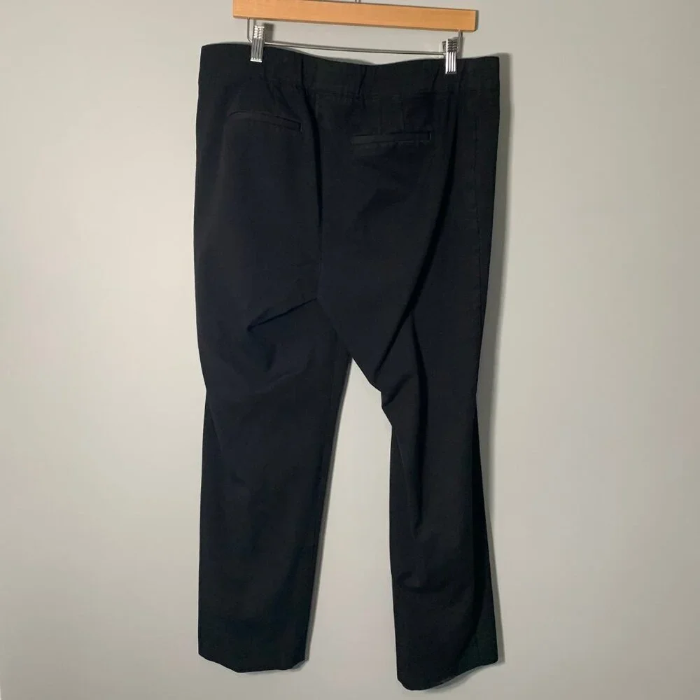 Talbots Black Straight Leg Pull On Dress Pants Plus Size 16W Professional Office